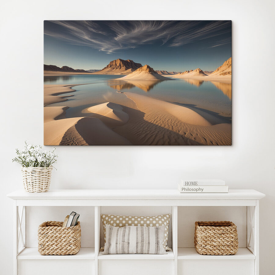 Wandbilder Sanddünen in einem See