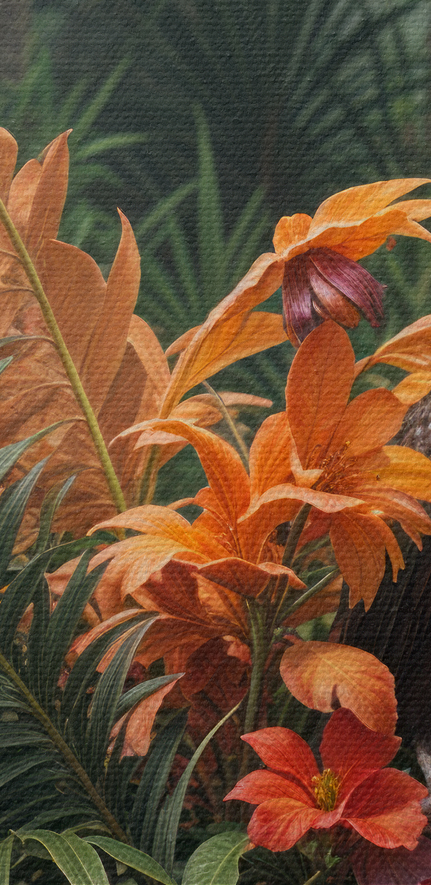 Vogel auf einer Blume sitzend Vogel auf einer Blume sitzend