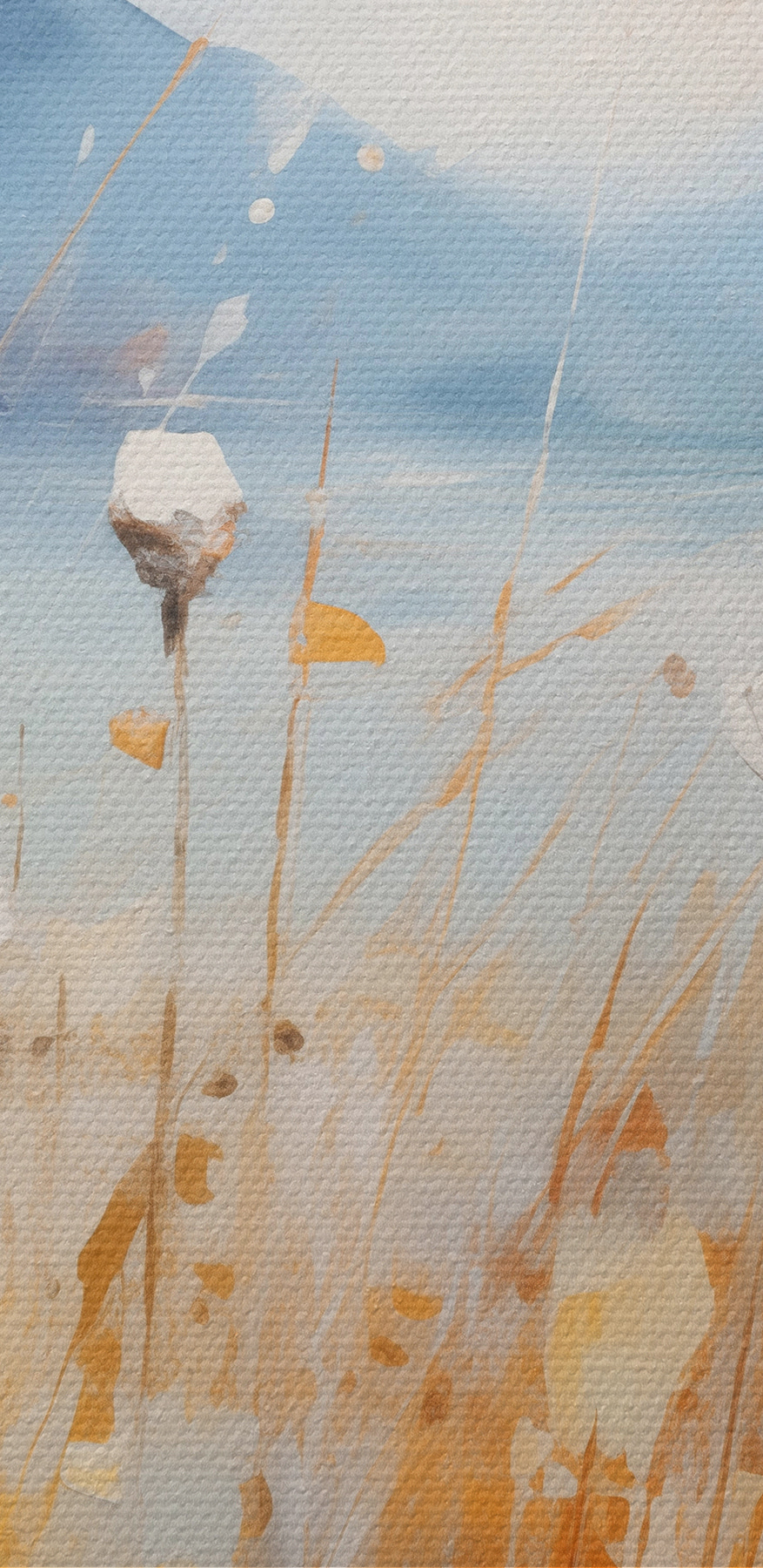 Gemälde von Blumen auf einem Feld