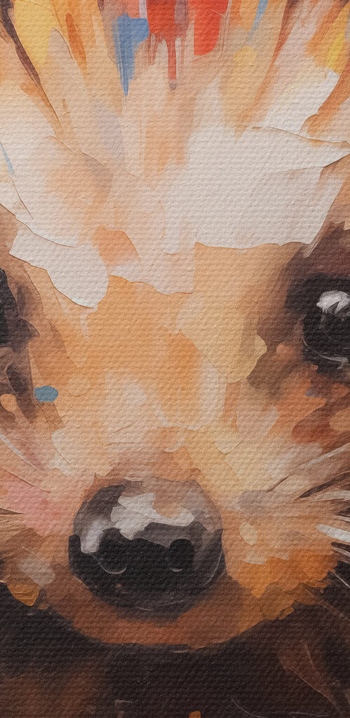 Painting of a hedgehog