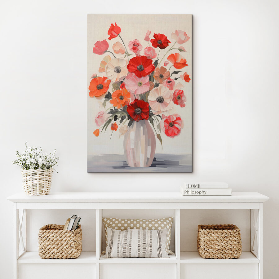 Gemälde von Blumen in einer Vase