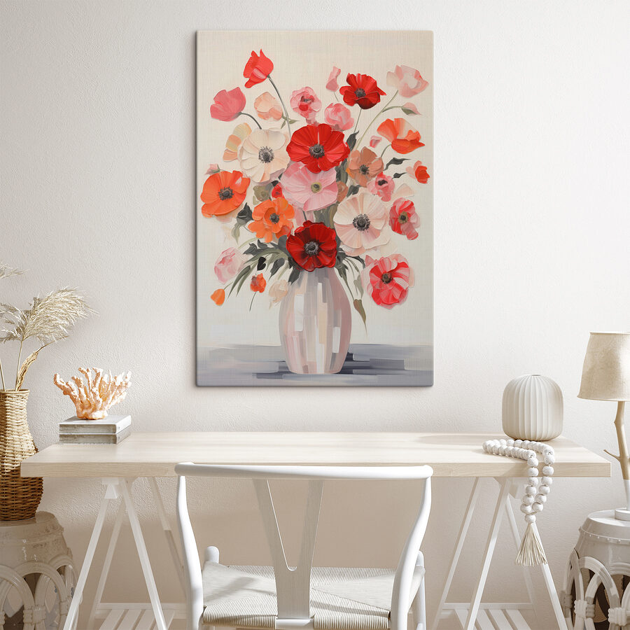 Gemälde von Blumen in einer Vase