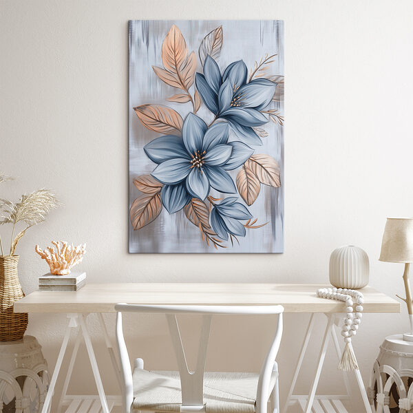 Painting of flowers and leaves