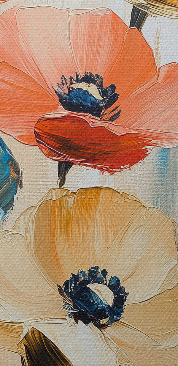 Gemälde von Blumen auf einer Leinwand Gemälde von Blumen auf einer Leinwand