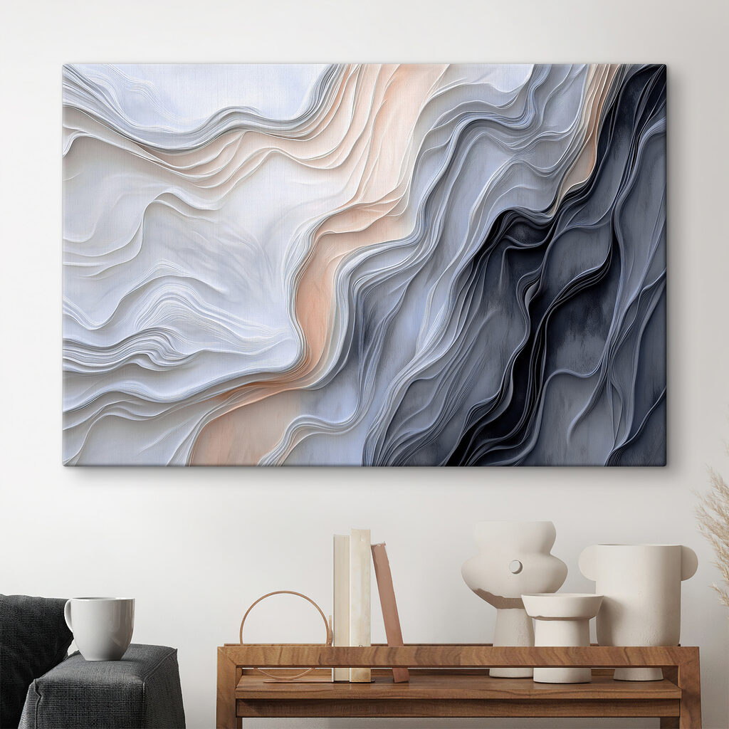 White and grey wavy lines White and grey wavy lines