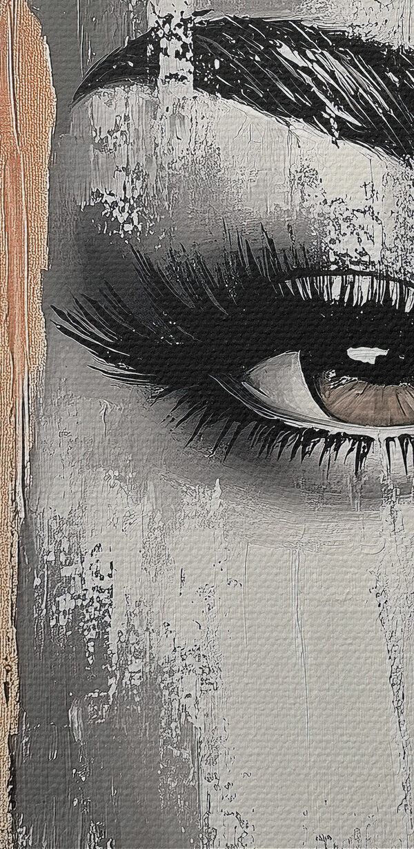 Woman's face with a paint stain Woman's face with a paint stain