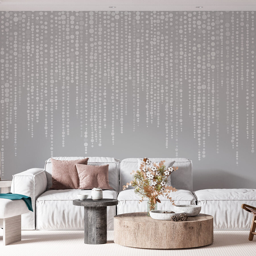 Grauer und weißer Hintergrund mit Punkten
