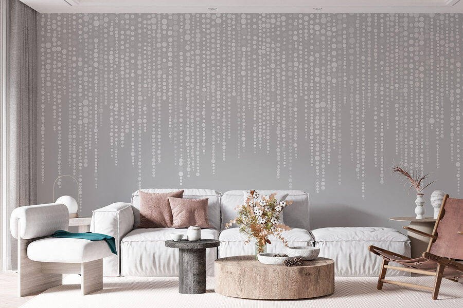 Grauer und weißer Hintergrund mit Punkten
