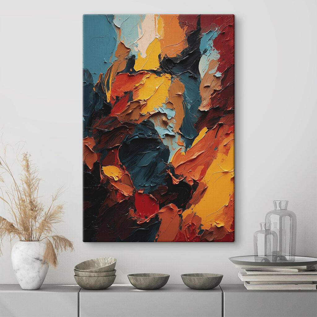 Close up of a painting