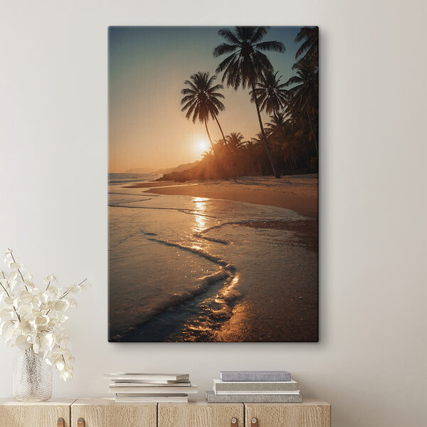 Strand mit Palmen und Wasser Strand mit Palmen und Wasser