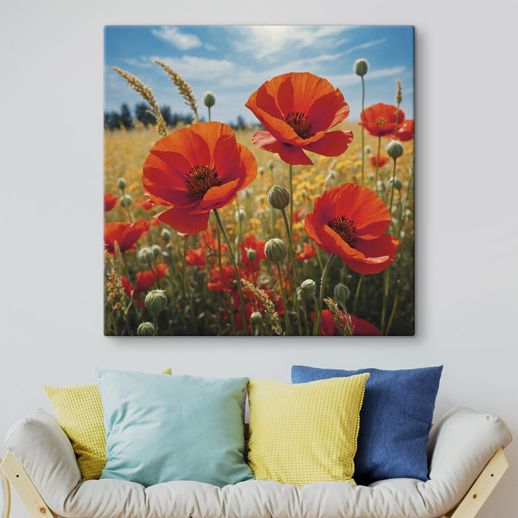 Group of red flowers
