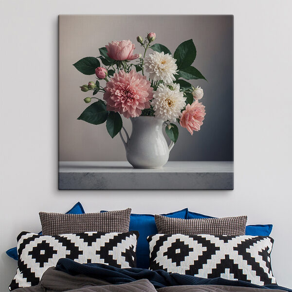 Vase mit Blumen auf einem Tisch Vase mit Blumen auf einem Tisch