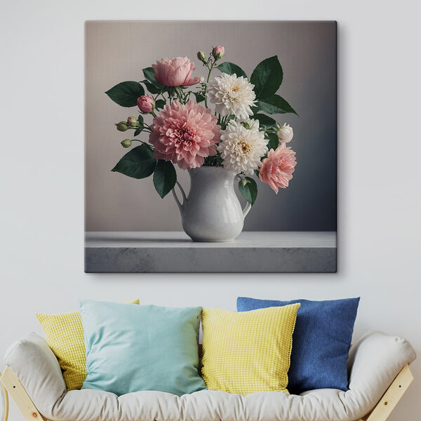 Vase mit Blumen auf einem Tisch Vase mit Blumen auf einem Tisch
