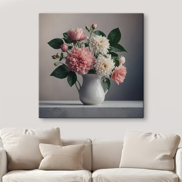 Vase mit Blumen auf einem Tisch Vase mit Blumen auf einem Tisch