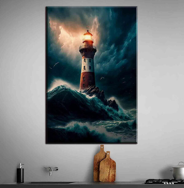 Leuchtturm im Meer Wandbilder Leuchtturm im Meer