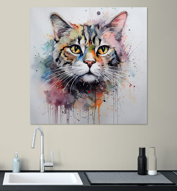 Gemälde einer Katze Gemälde einer Katze