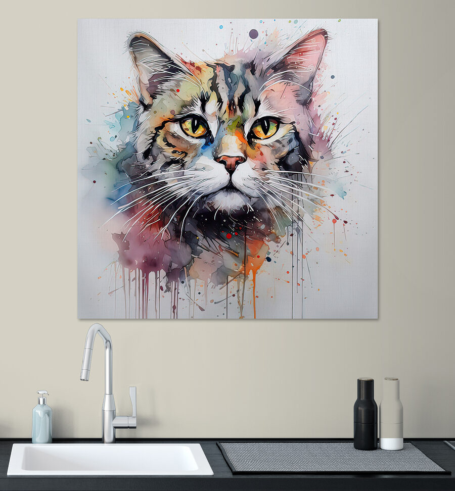 Gemälde einer Katze Gemälde einer Katze
