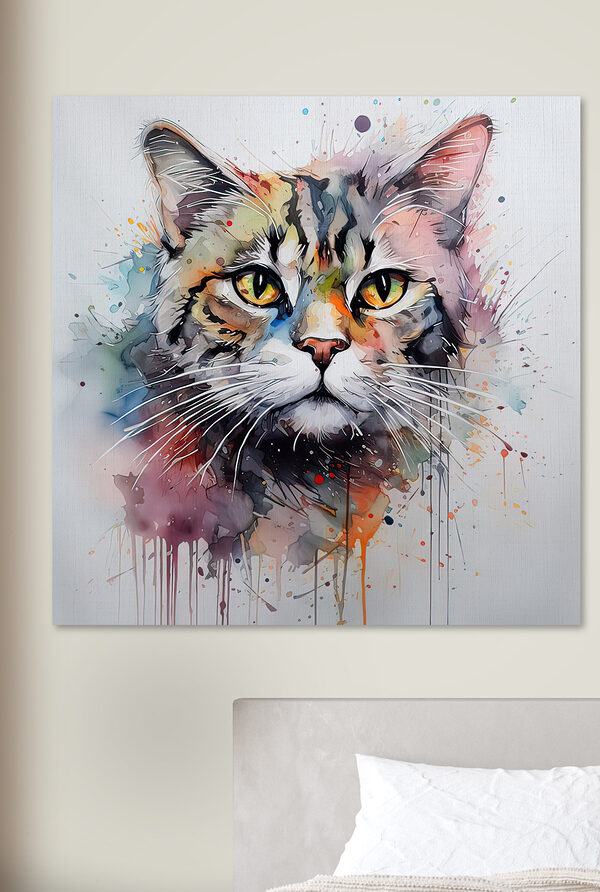 Gemälde einer Katze Gemälde einer Katze