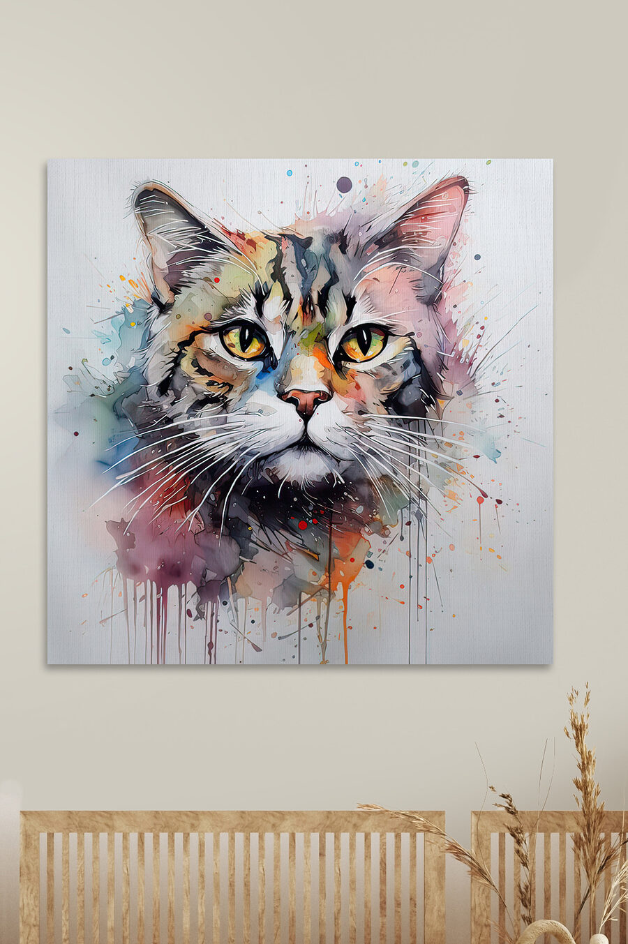 Gemälde einer Katze Gemälde einer Katze