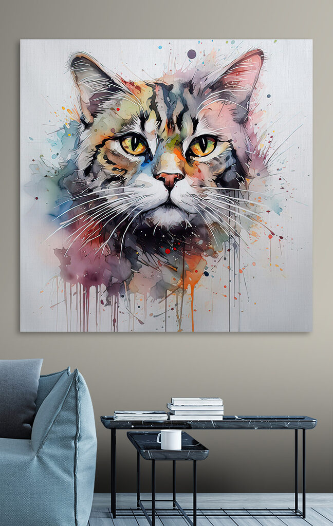 Painting of a cat Painting of a cat