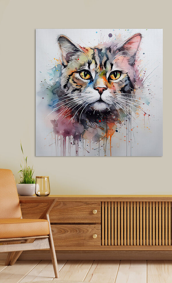 Gemälde einer Katze Gemälde einer Katze