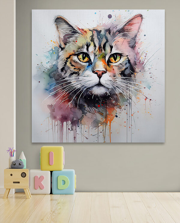 Gemälde einer Katze Gemälde einer Katze