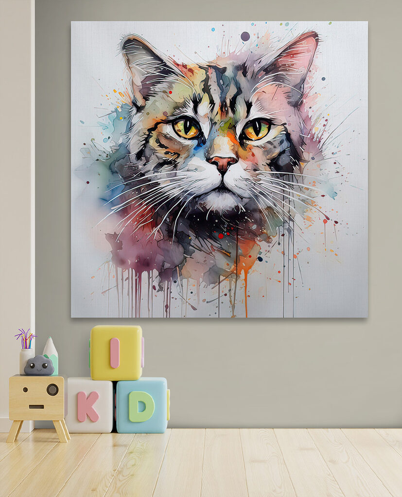 Painting of a cat Painting of a cat