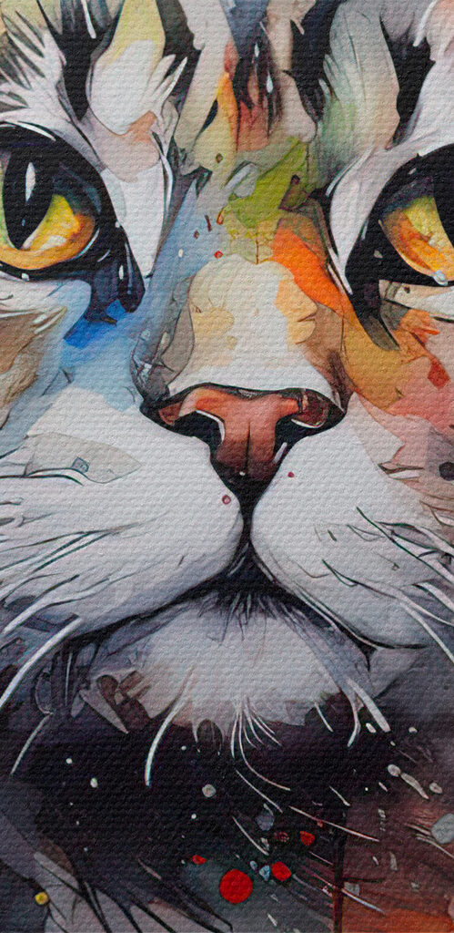 Painting of a cat Painting of a cat