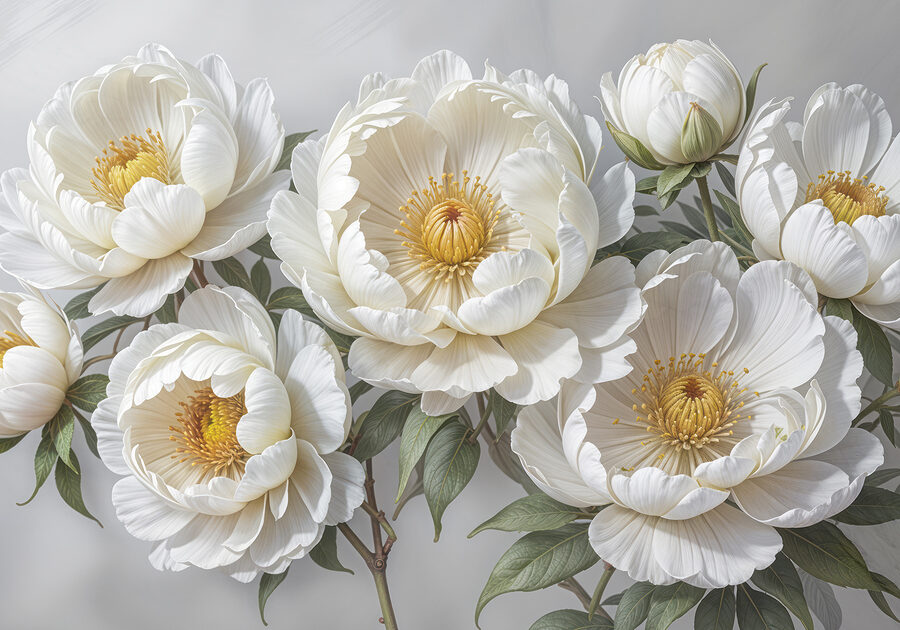 Gruppe von weißen Blumen