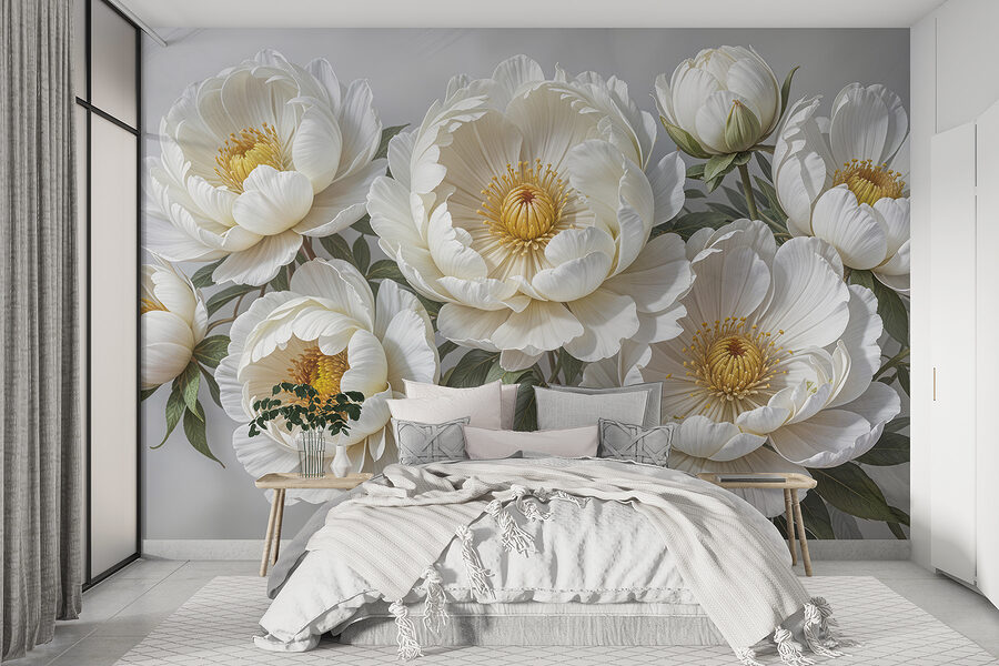Gruppe von weißen Blumen