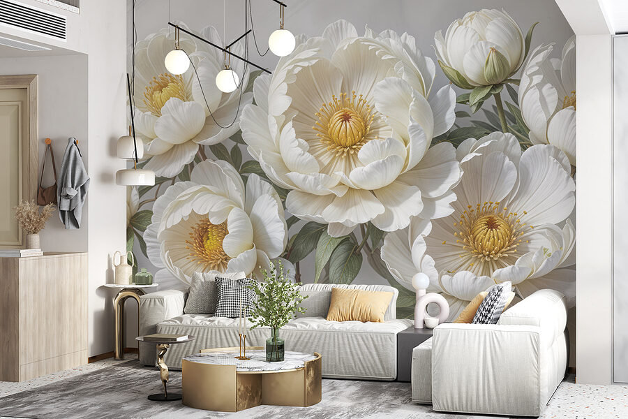 Gruppe von weißen Blumen