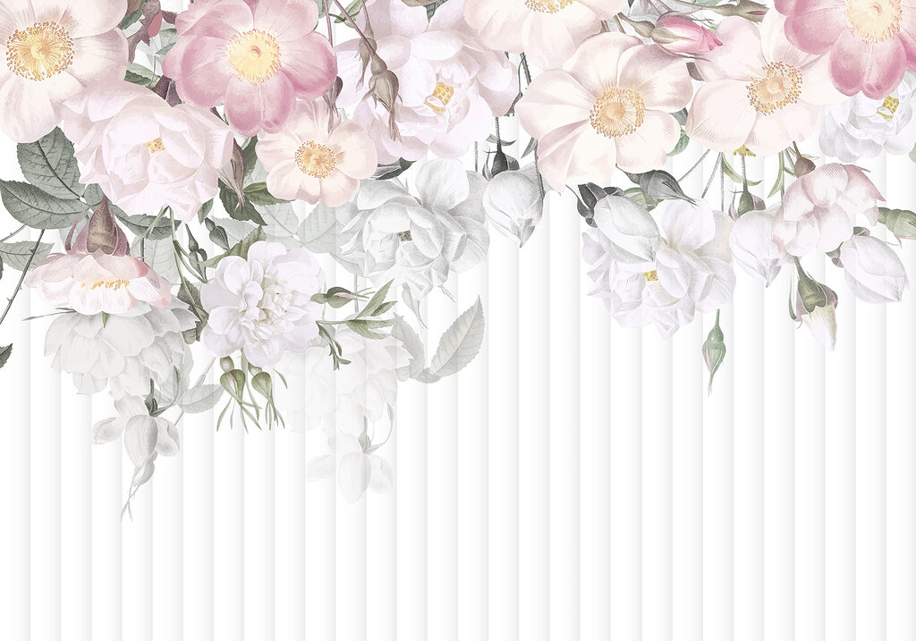 Gruppe von Blumen auf einem weißen Hintergrund Gruppe von Blumen auf einem weißen Hintergrund