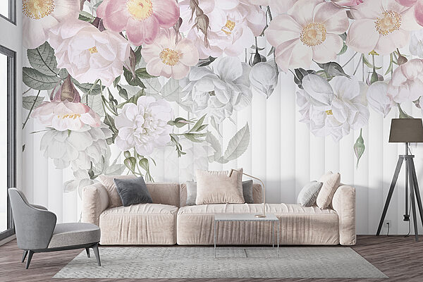 Gruppe von Blumen auf einem weißen Hintergrund Gruppe von Blumen auf einem weißen Hintergrund