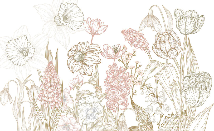 Zeichnung von Blumen und Pflanzen