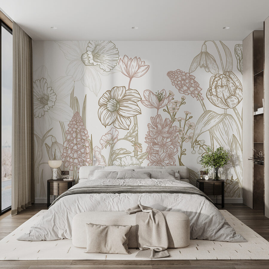 Zeichnung von Blumen und Pflanzen