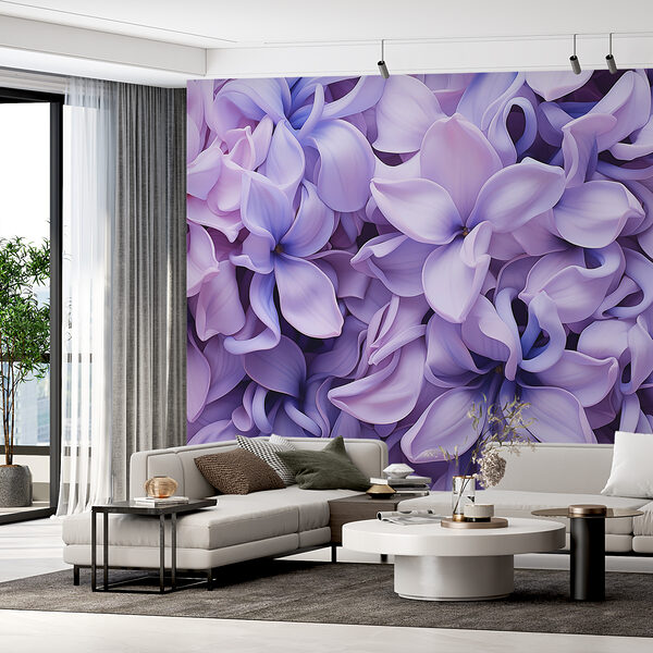 Gruppe violetter Blumen Gruppe violetter Blumen
