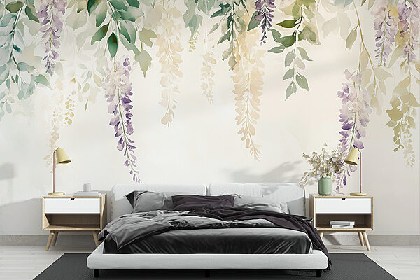 Malerei von Blumen und Blättern Malerei von Blumen und Blättern