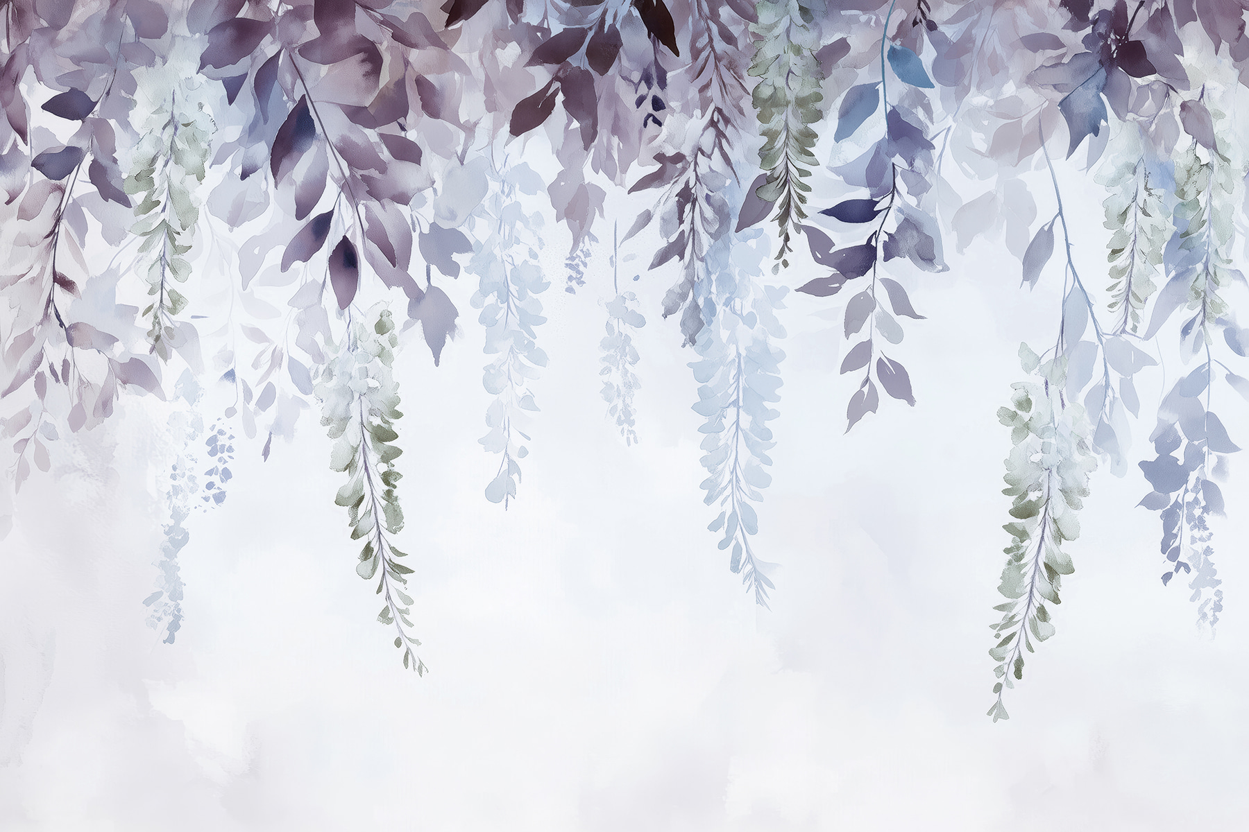 Painting of leaves and flowers Painting of leaves and flowers