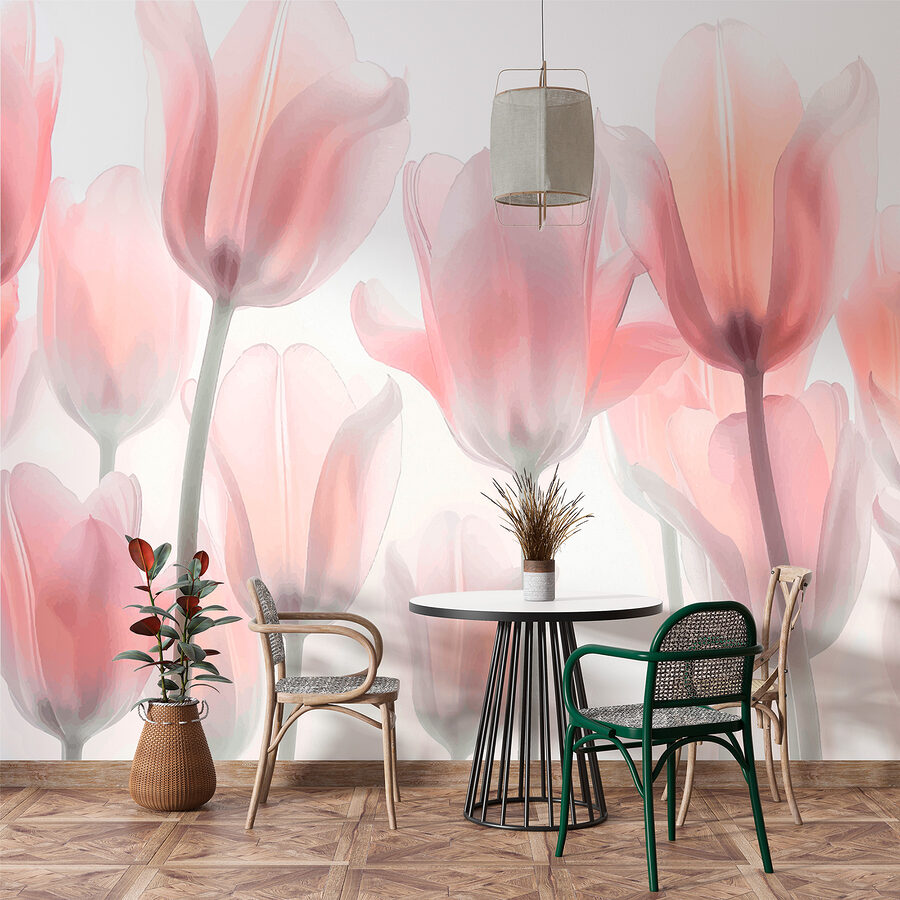 Gruppe von rosa Blumen