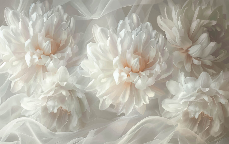 Gruppe von weißen Blumen