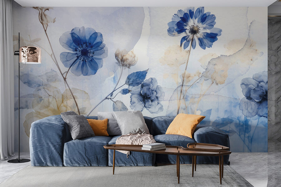 Blaue und weiße Blumen Blaue und weiße Blumen