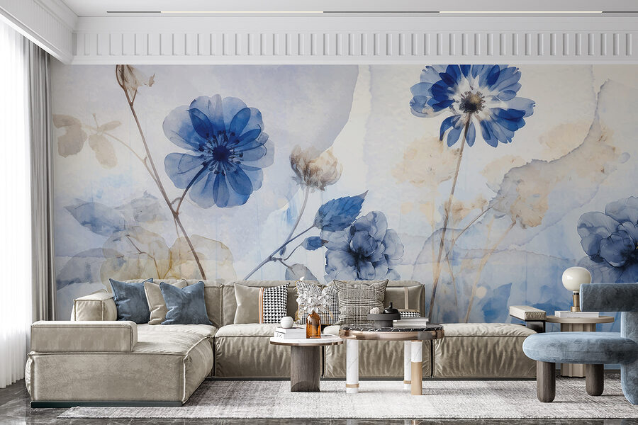 Blaue und weiße Blumen Blaue und weiße Blumen