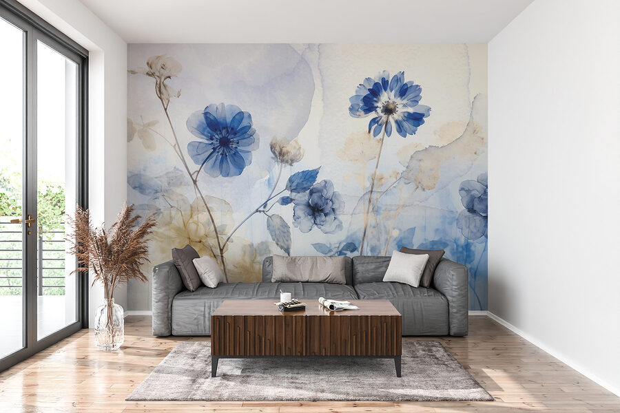 Blaue und weiße Blumen Blaue und weiße Blumen