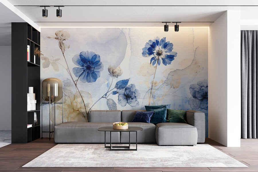 Blaue und weiße Blumen Blaue und weiße Blumen