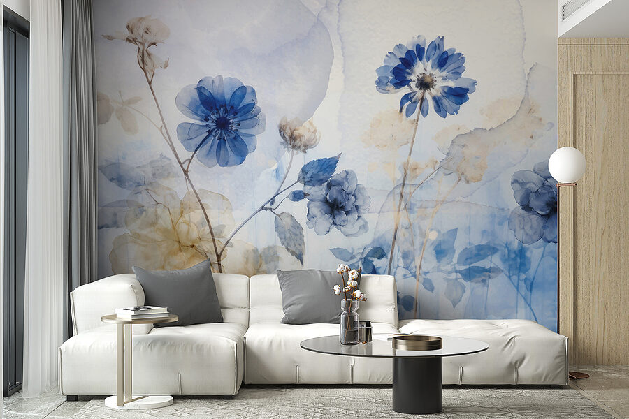 Blaue und weiße Blumen Blaue und weiße Blumen