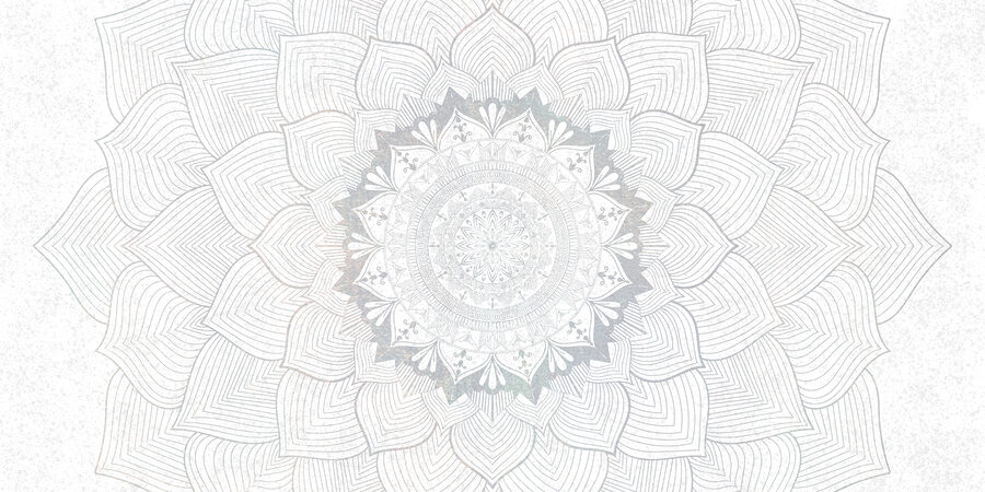 Weißes und graues Mandala