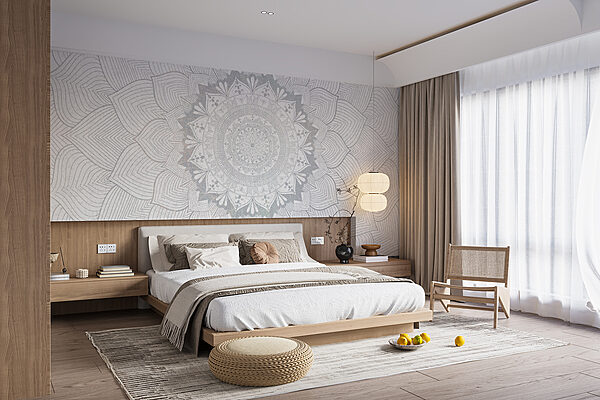 Weißes und graues Mandala Weißes und graues Mandala