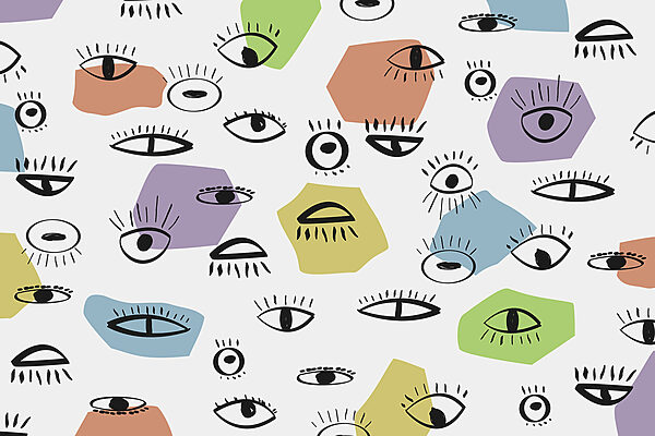 Muster aus verschiedenfarbigen Augen Muster aus verschiedenfarbigen Augen