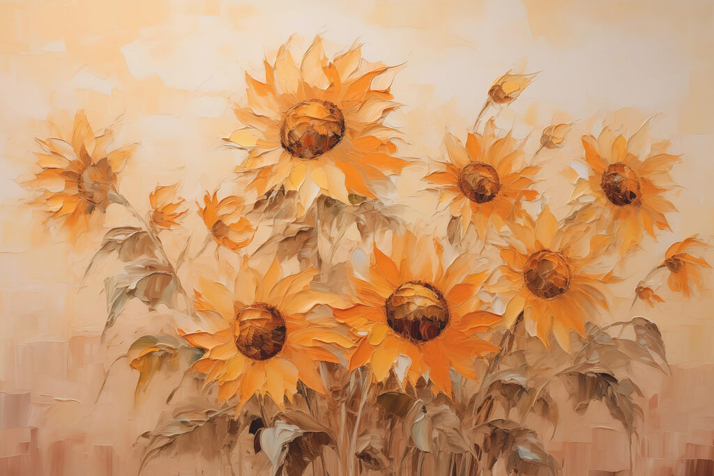 Gemälde von Sonnenblumen Gemälde von Sonnenblumen