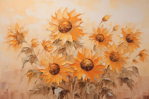 Gemälde von Sonnenblumen Gemälde von Sonnenblumen